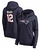 Women New England Patriots Tom Brady Pro Line by Fanatics Branded Team Icon Pullover Hoodie Navy FengYun,baseball caps,new era cap wholesale,wholesale hats